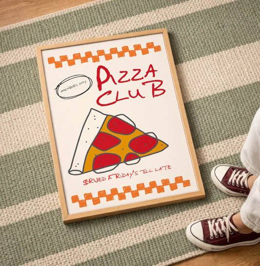 Pizza Club Art Print