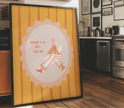 Happiness is an M&S food shop Art Print