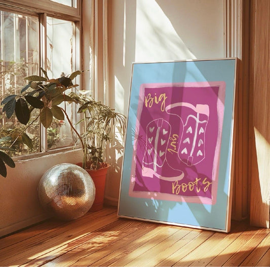 Big Girl Boots Art Print