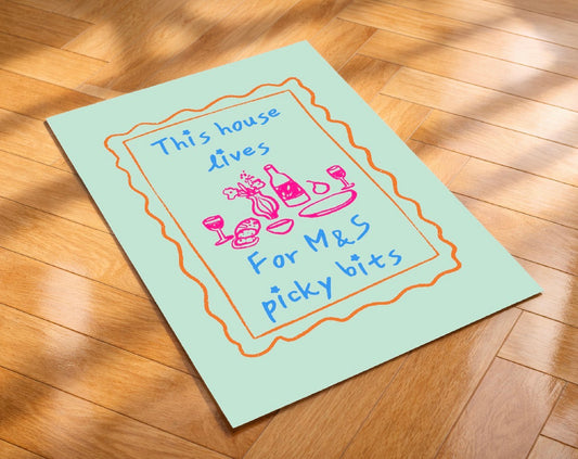 M&S Picky Bits A4 Art Print