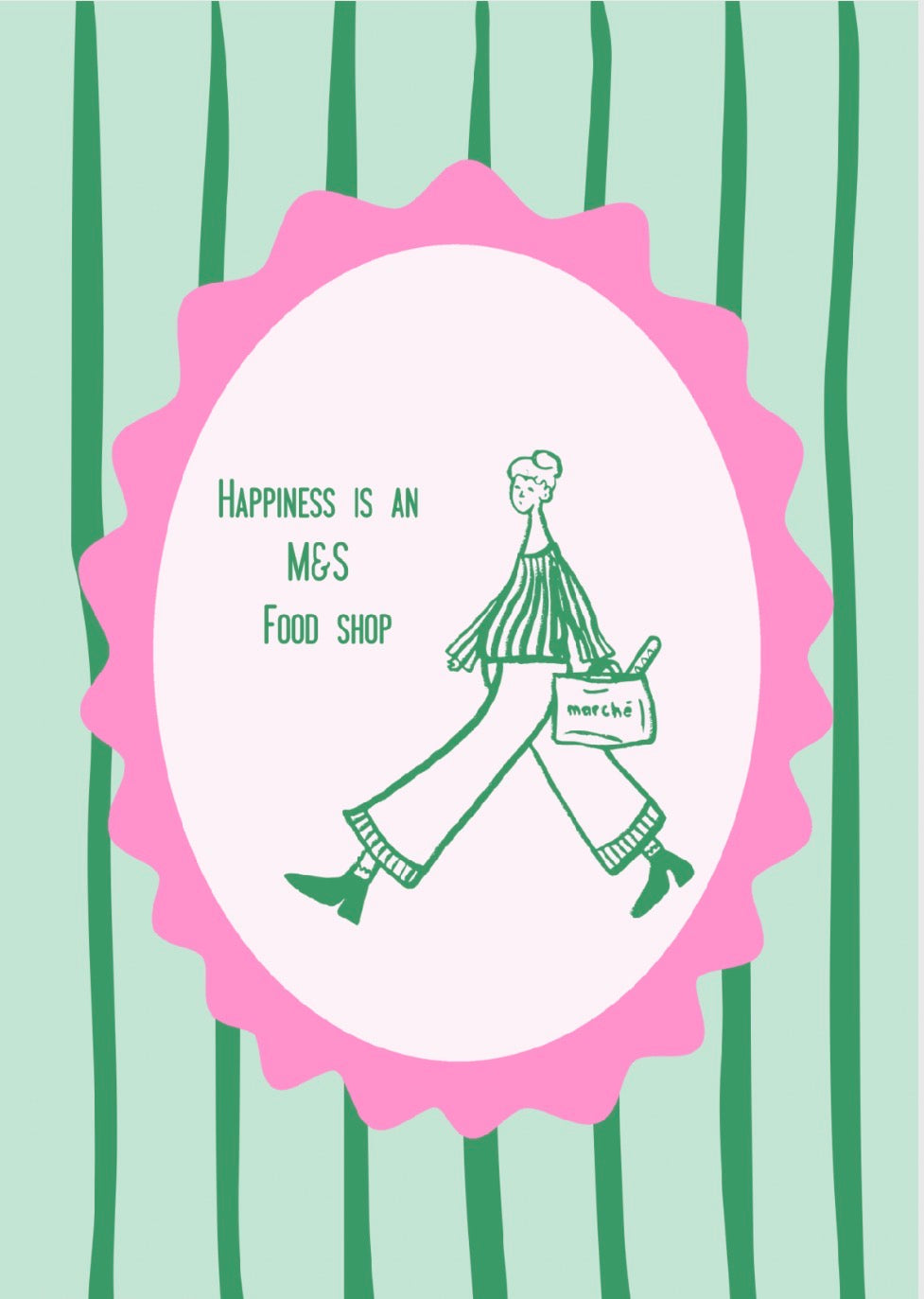 Happiness is an M&S food shop Art Print