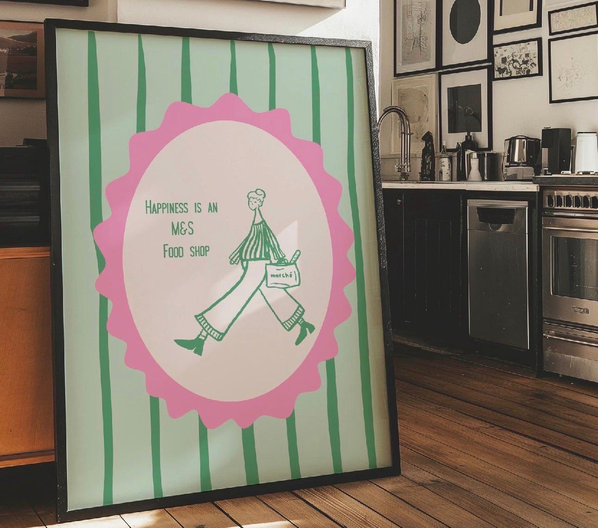 Happiness is an M&S food shop Art Print