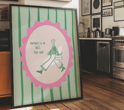Happiness is an M&S food shop Art Print