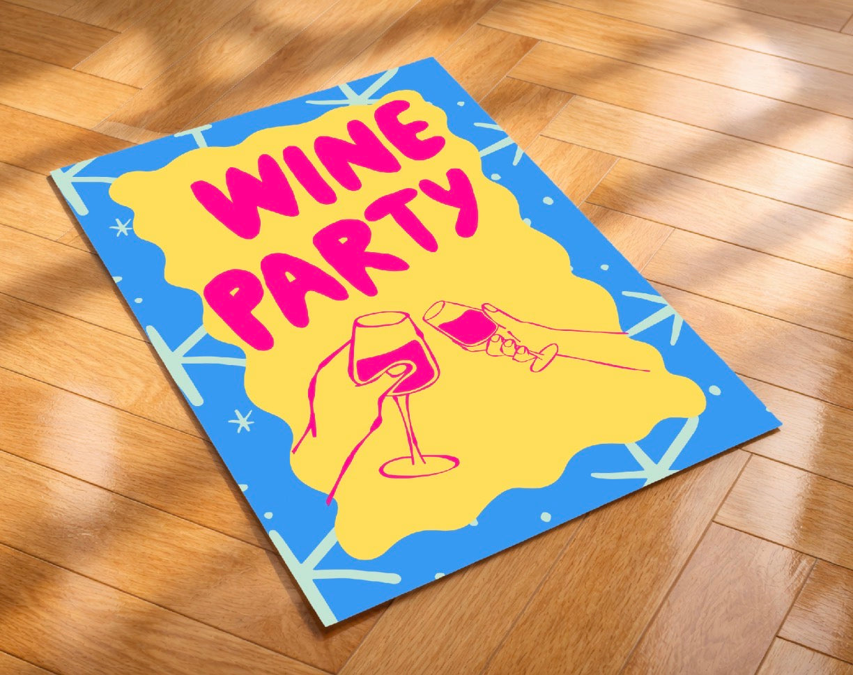 Wine Party Art Print