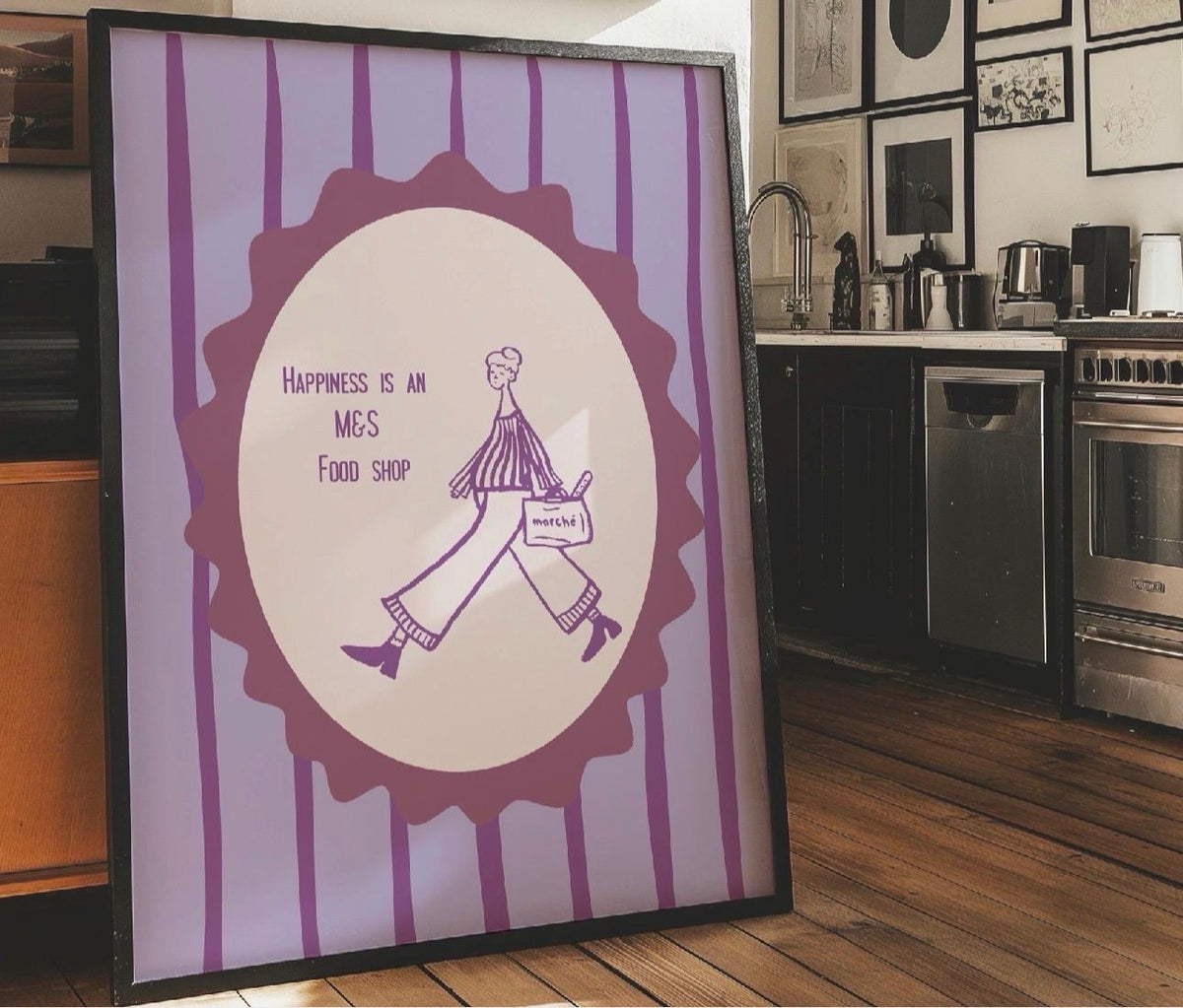 Happiness is an M&S food shop Art Print