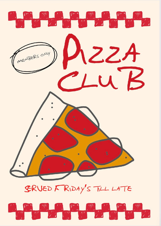 Pizza Club Art Print