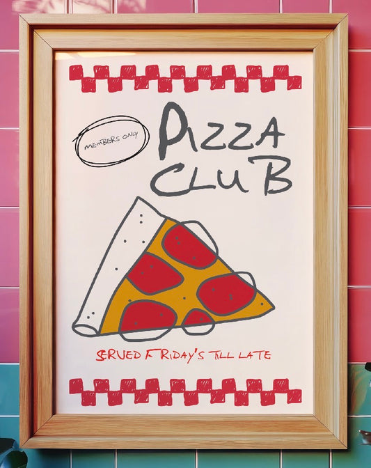 Pizza Club Art Print