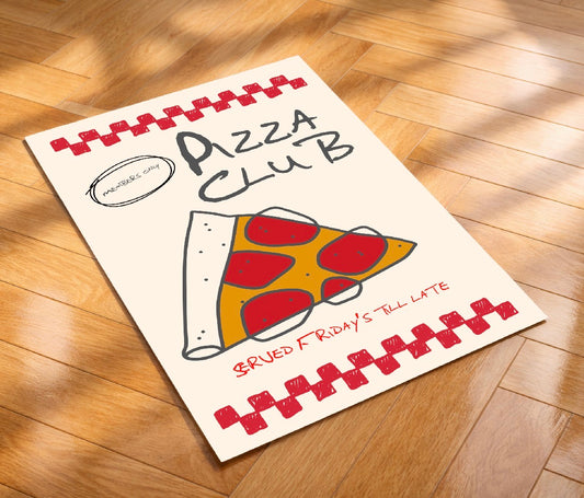 Pizza Club Art Print
