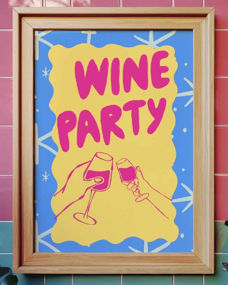 Wine Party Art Print