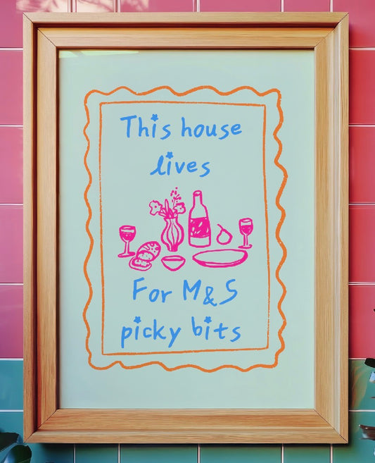 M&S Picky Bits A4 Art Print