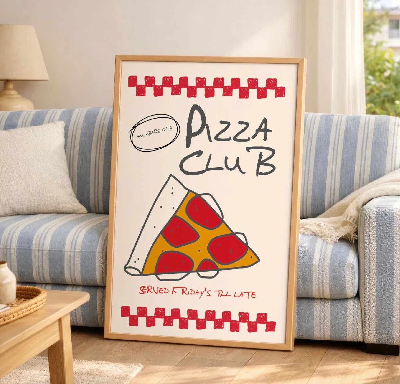 Pizza Club Art Print