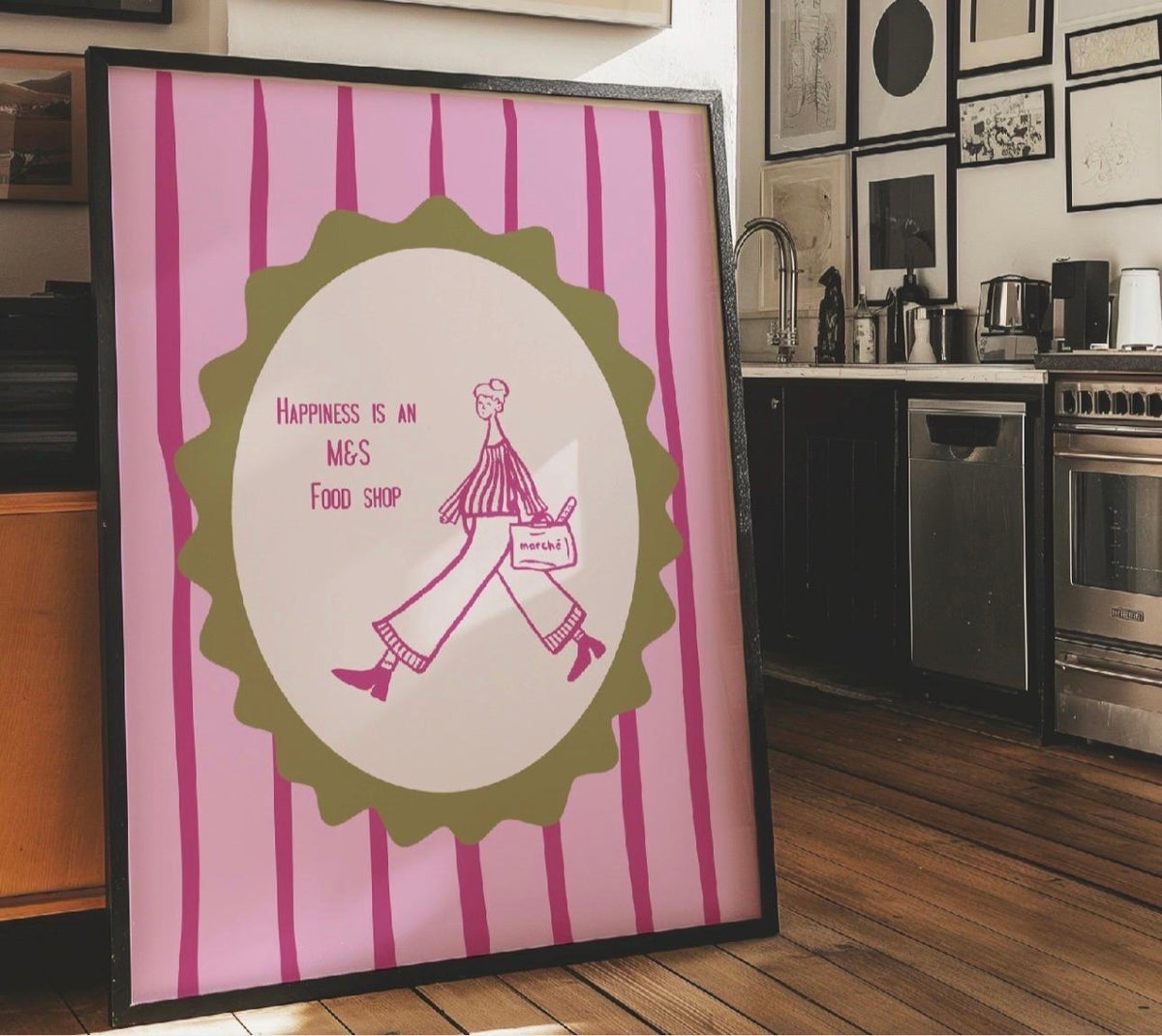 Happiness is an M&S food shop Art Print