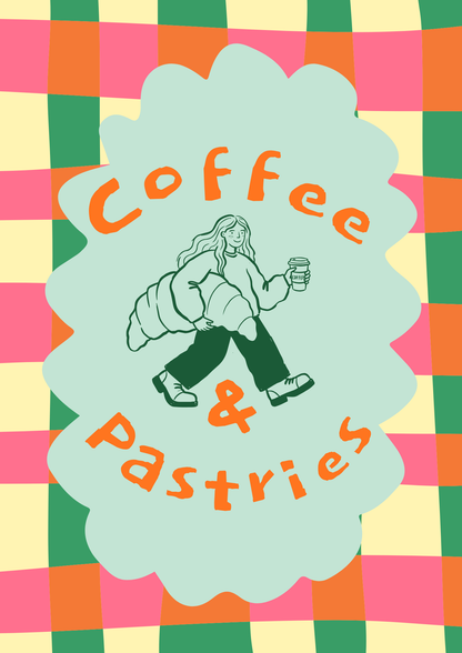 Coffee & Pastries Art Print