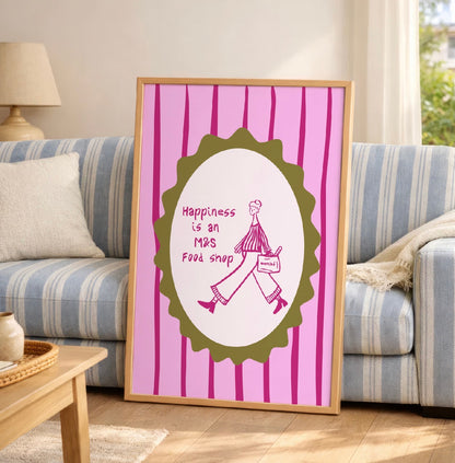 Happiness is an M&S food shop Art Print