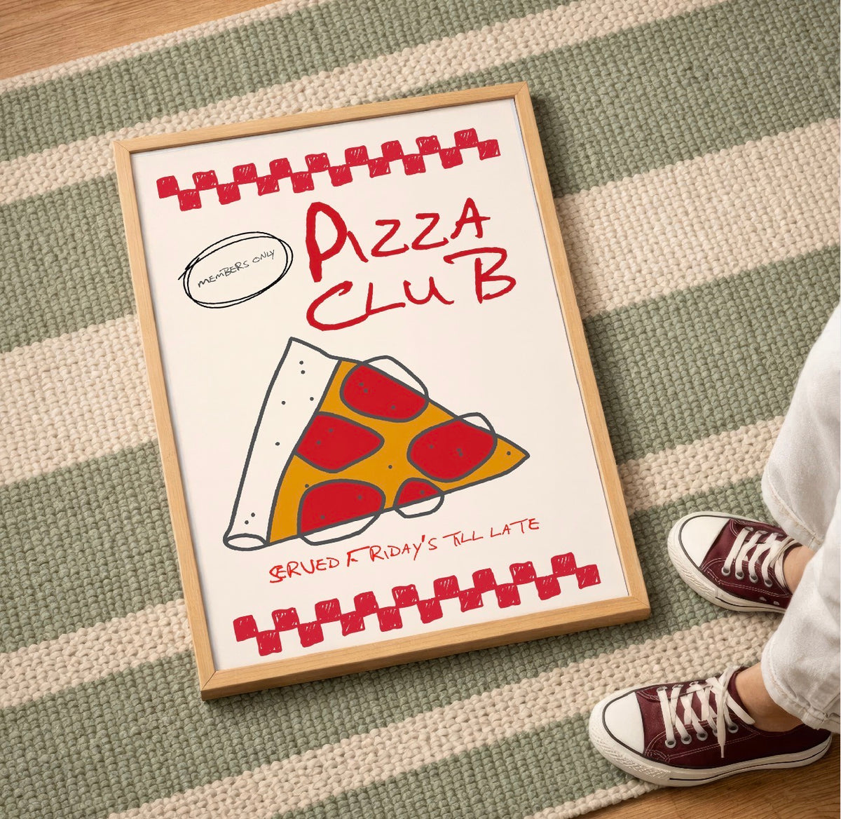 Pizza Club Art Print